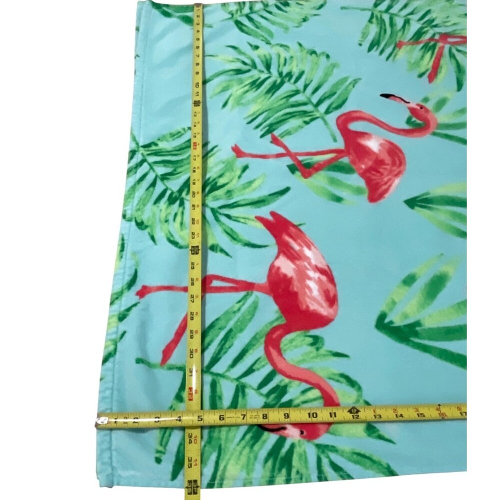 Blue Pink Flamingo Large Beach Towel Tropical Palm Leaf Pool Bath Cotton READ - Picture 16 of 16